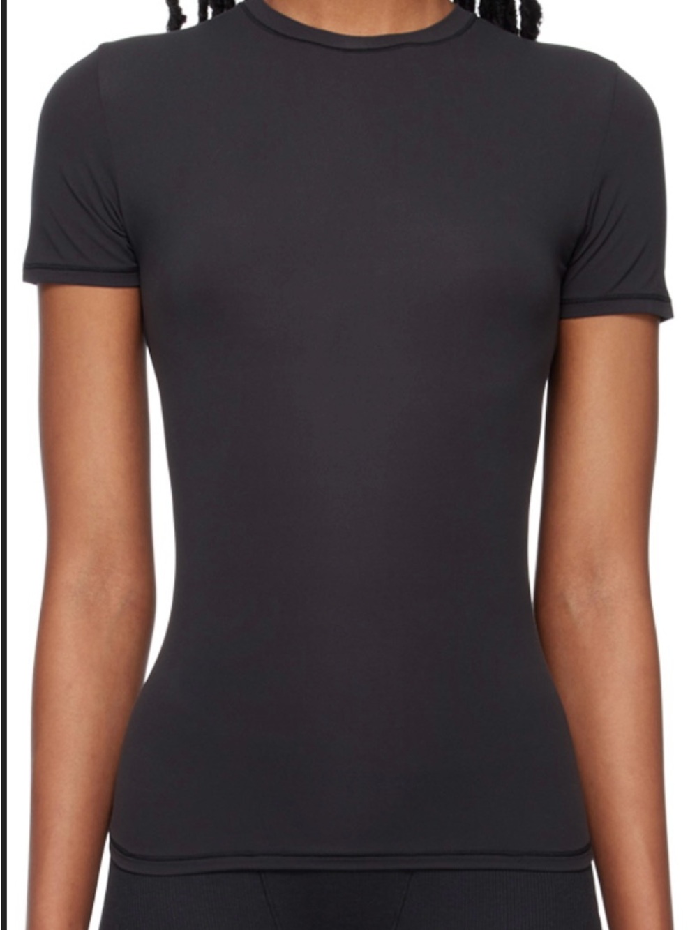 Skims NWT Soft Tee Shirt in Black Size Small